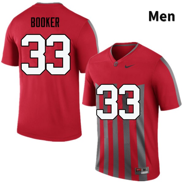 Ohio State Buckeyes Dante Booker Men's #33 Throwback Game Stitched College Football Jersey